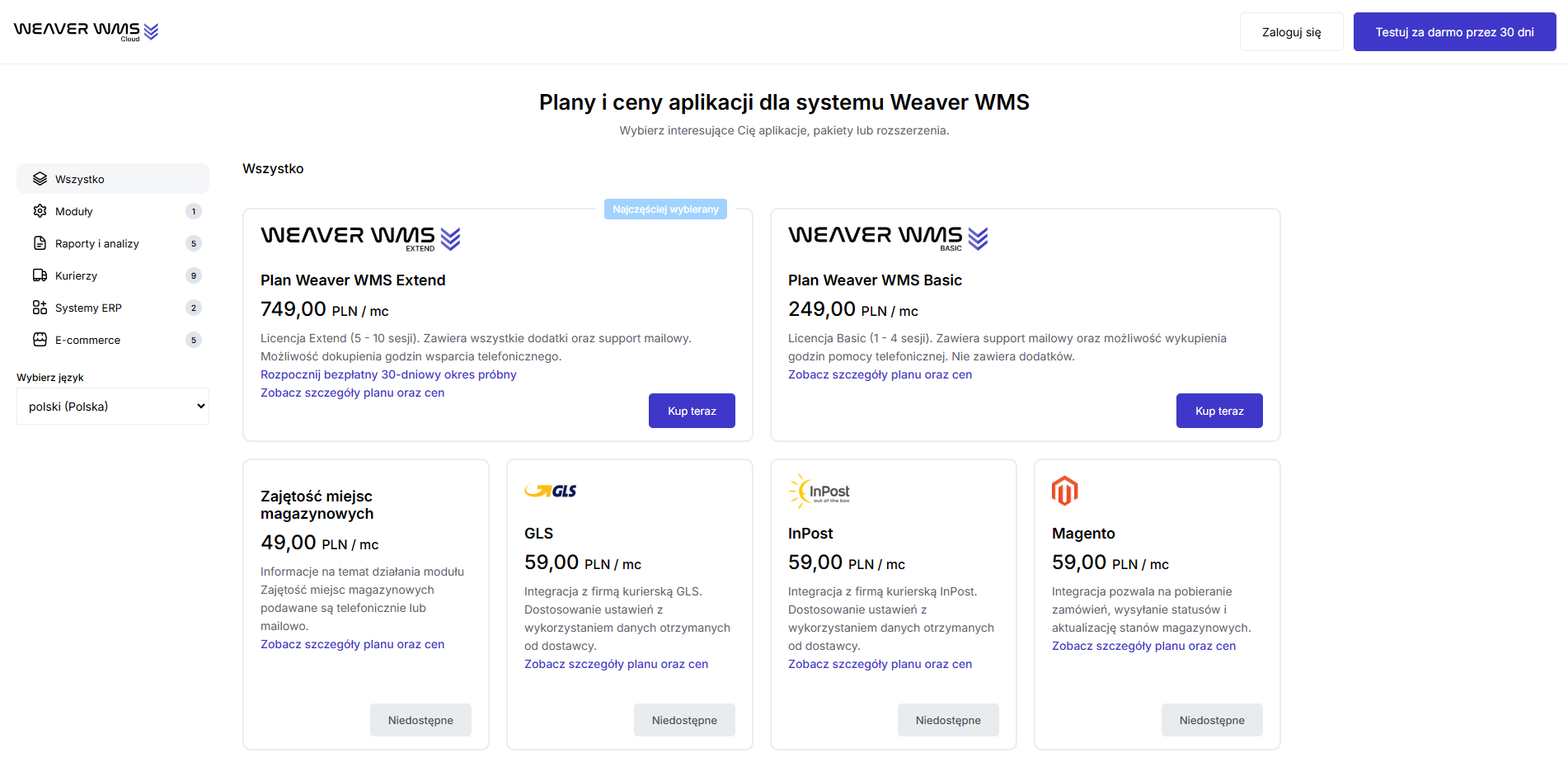 Panel zakupu licencji