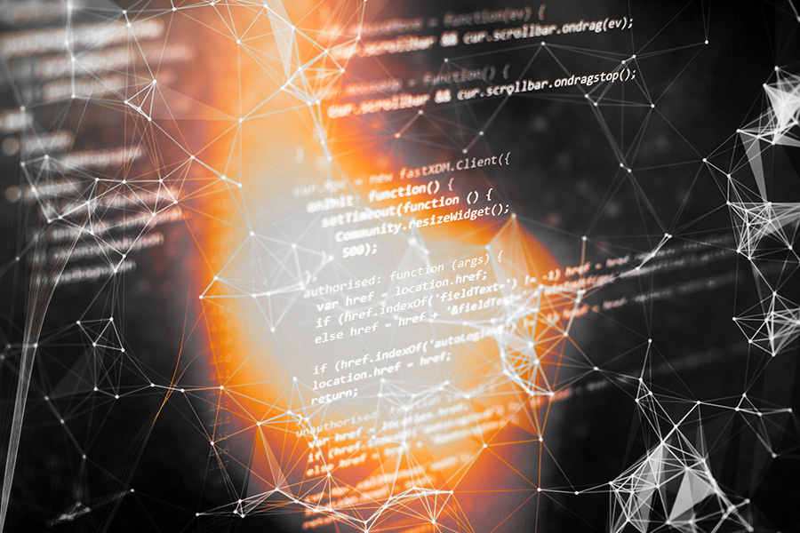 Strona Główna 17 Kod programistyczny na tle abstrakcyjnej sieci