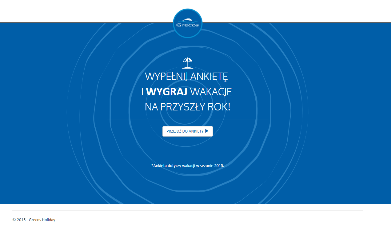 Ekran główny systemu ankiet GRECOS